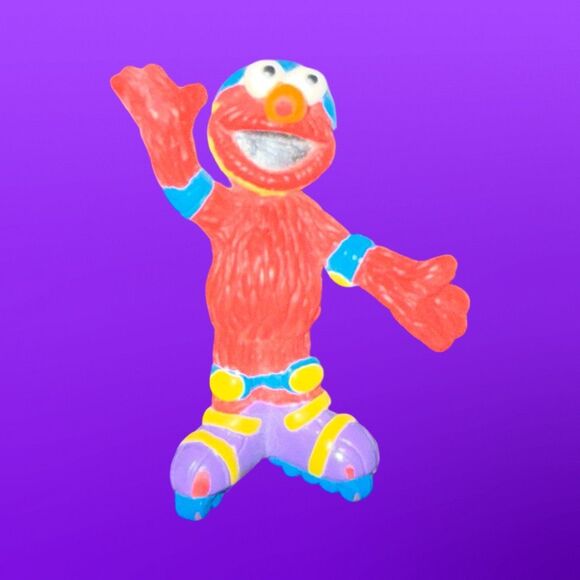 3 Elmo Cake Toppers Figure Roller Blading Elmo B20 - Picture 4 of 10